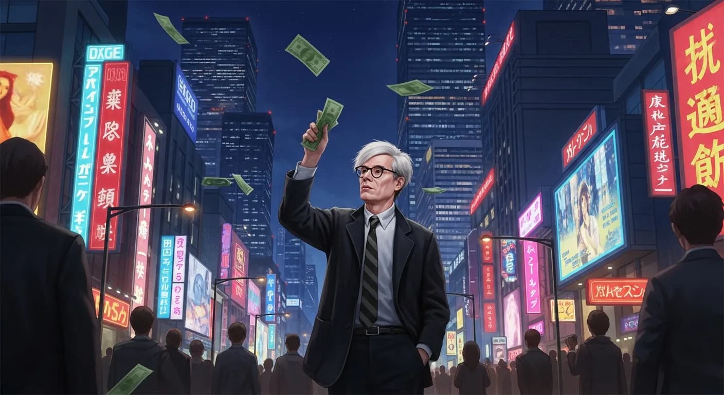 「アンディ・ウォーホル」「お金を稼ぐことはアートだ。
働くこともアートだ。
ビジネスで成功することが最高のアートだ。」の画像