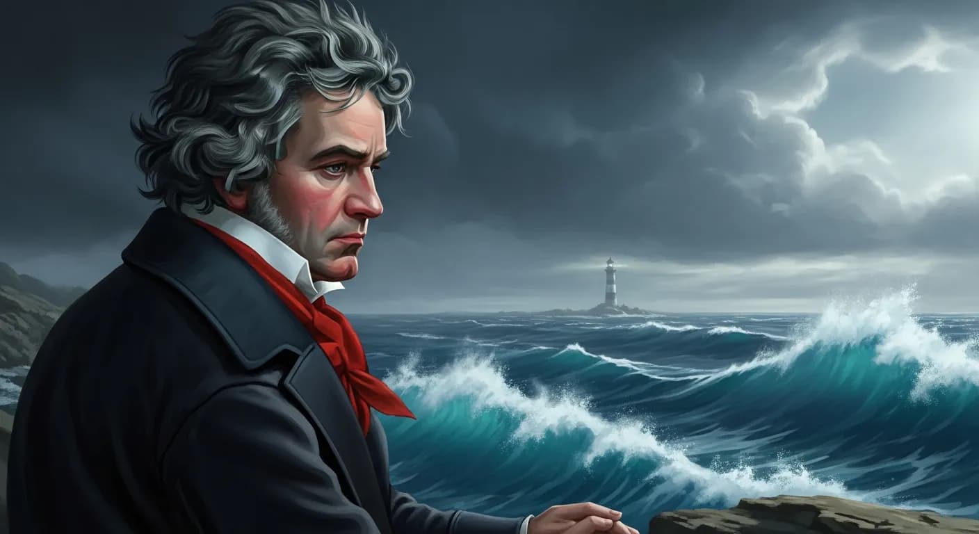 「ルートヴィヒ・ヴァン・ベートーヴェン」「もしも美しいまつげの下に、涙がふくらみたまるならば、それがあふれ出ないように、強い勇気をもってこらえよ。」の画像