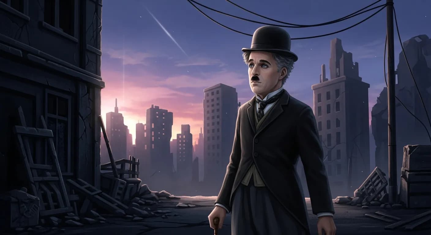 「チャールズ・チャップリン」「このひどい世の中、永遠のものなんてないのさ。
我々のトラブルさえね。」の画像