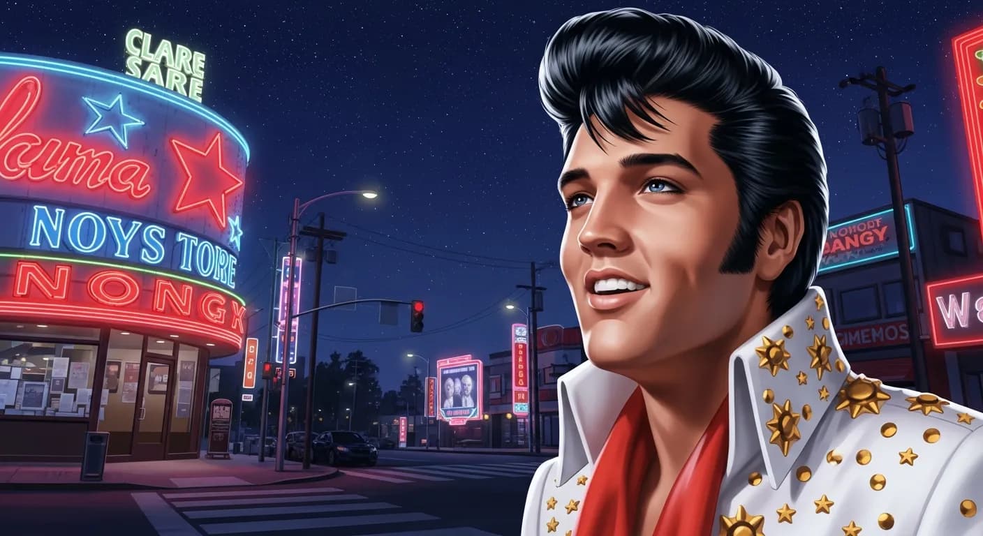 「エルヴィス・プレスリー」「どこへ行きたいのかわからなければ、目的地に着いても気づかない。」の画像