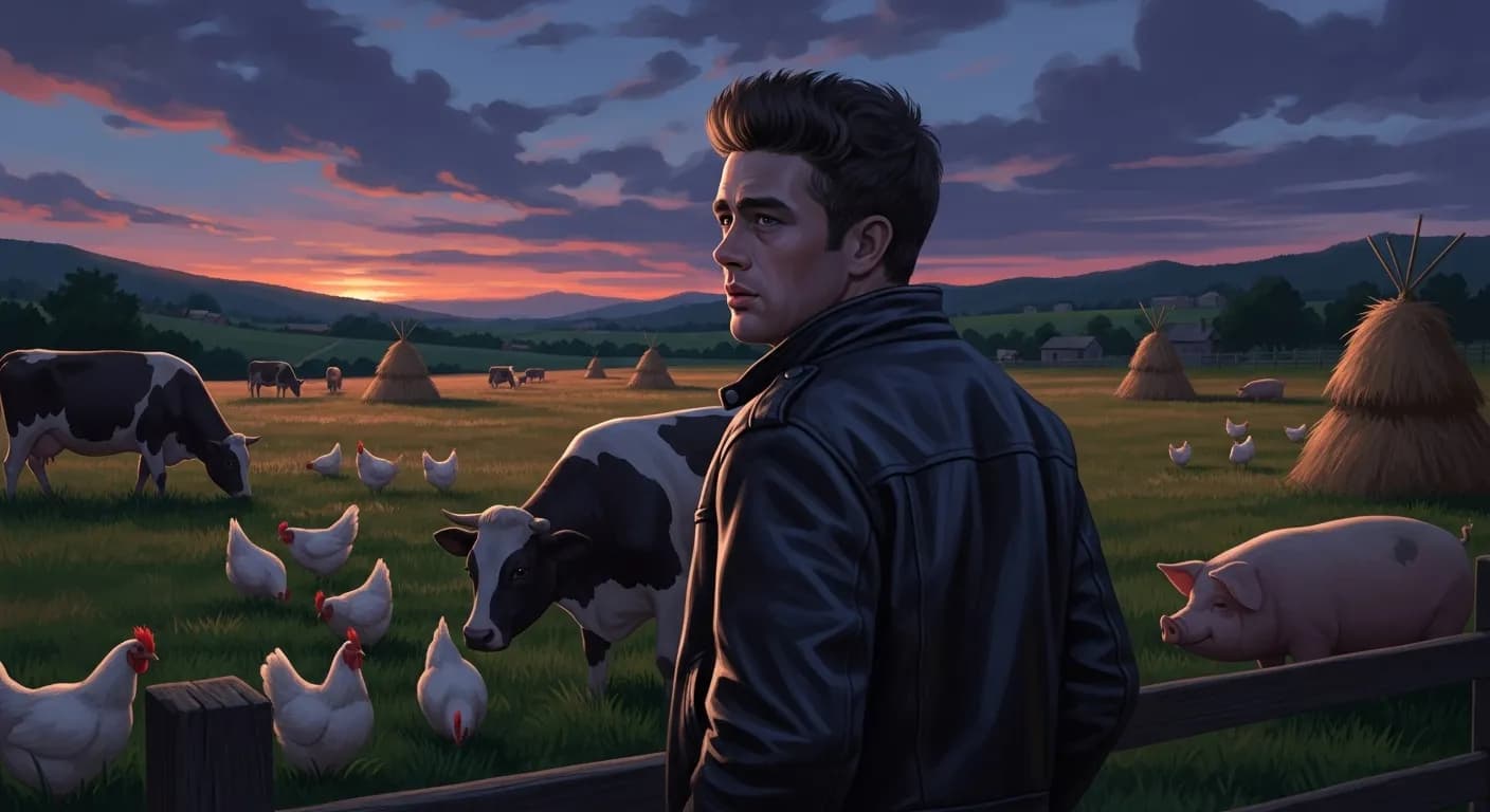 「ジェームズ・ディーン」「牛や豚、鶏を研究することは、俳優にとって芸の肥やしになる。
動物たちから学んだことはたくさんある。」の画像