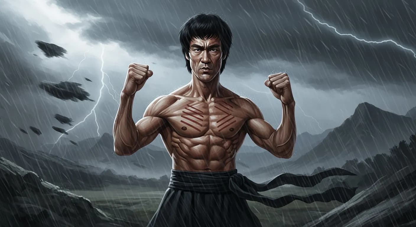 「ブルース・リー」「気楽な人生を願うな。
困難な人生を耐え抜く強さを願え。」の画像