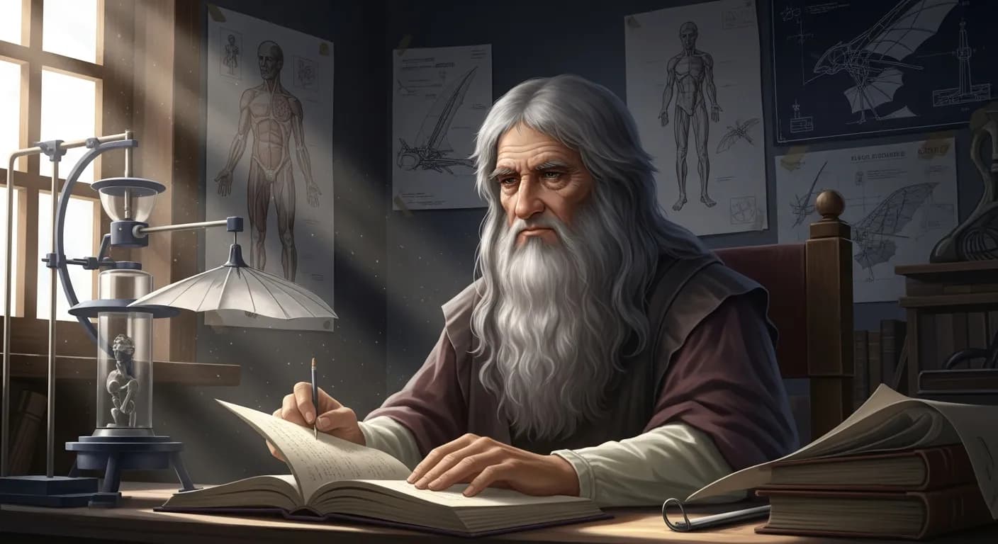 「レオナルド・ダ・ヴィンチ」「その理論が経験によって確証されないあの思索家たちの教訓を避けよ。」の画像