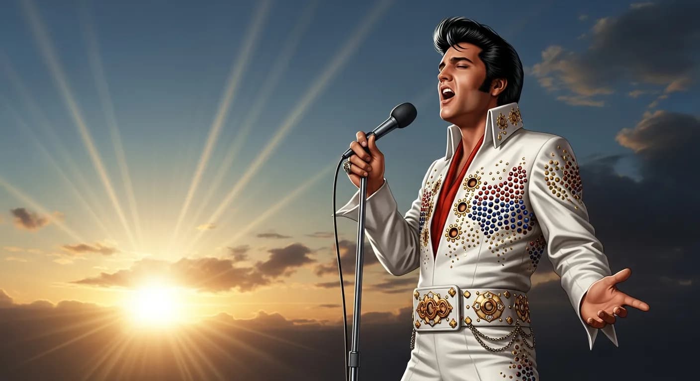 「エルヴィス・プレスリー」「真実とは太陽のようなものだ。
一時的に覆い隠すことはできても、消し去ることはできない。」の画像