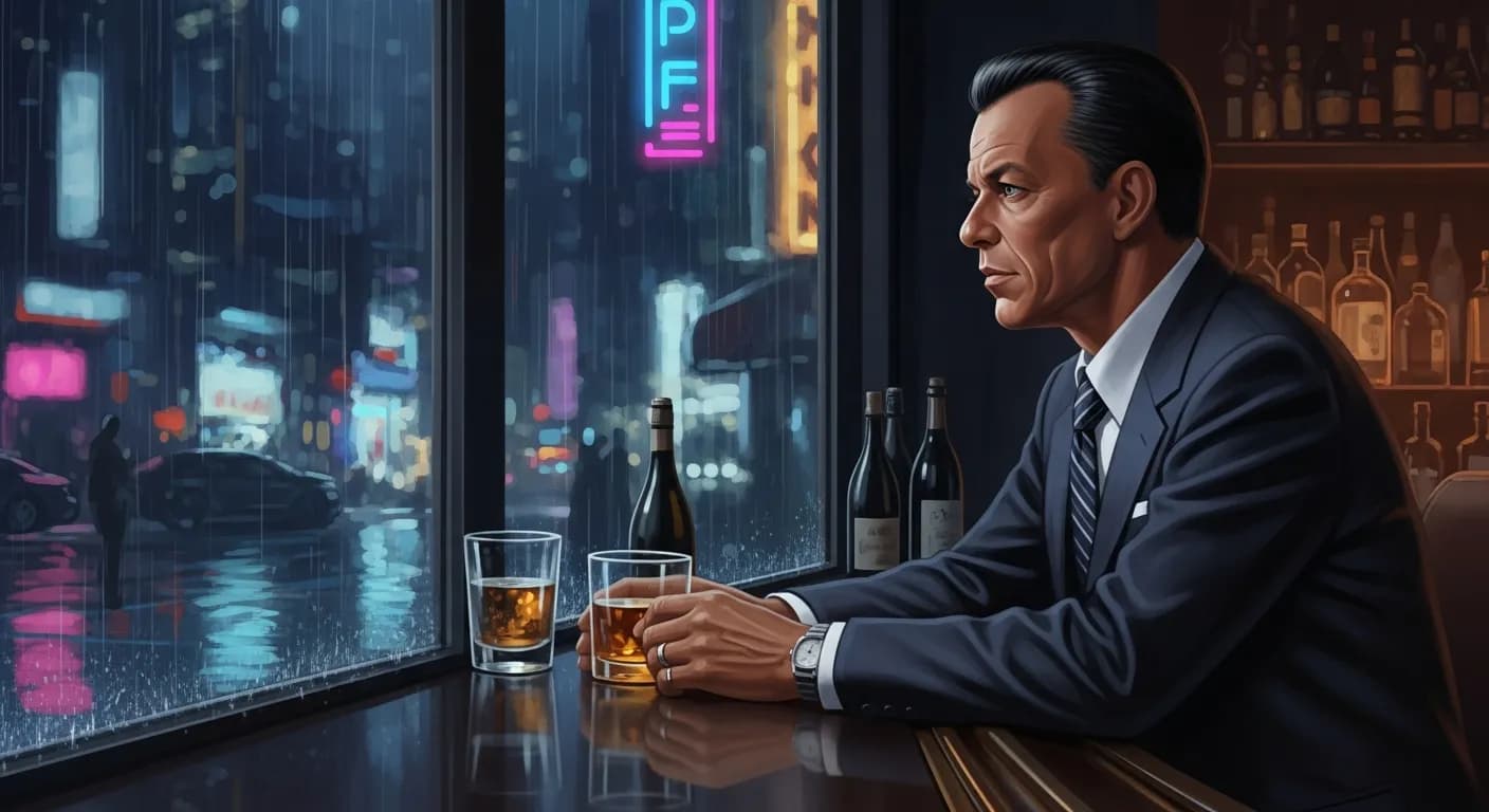 「フランク・シナトラ」「酒は人類にとって最大の敵かもしれない。
だが聖書はこう言っている、「汝の敵を愛せよ」と。
」の画像