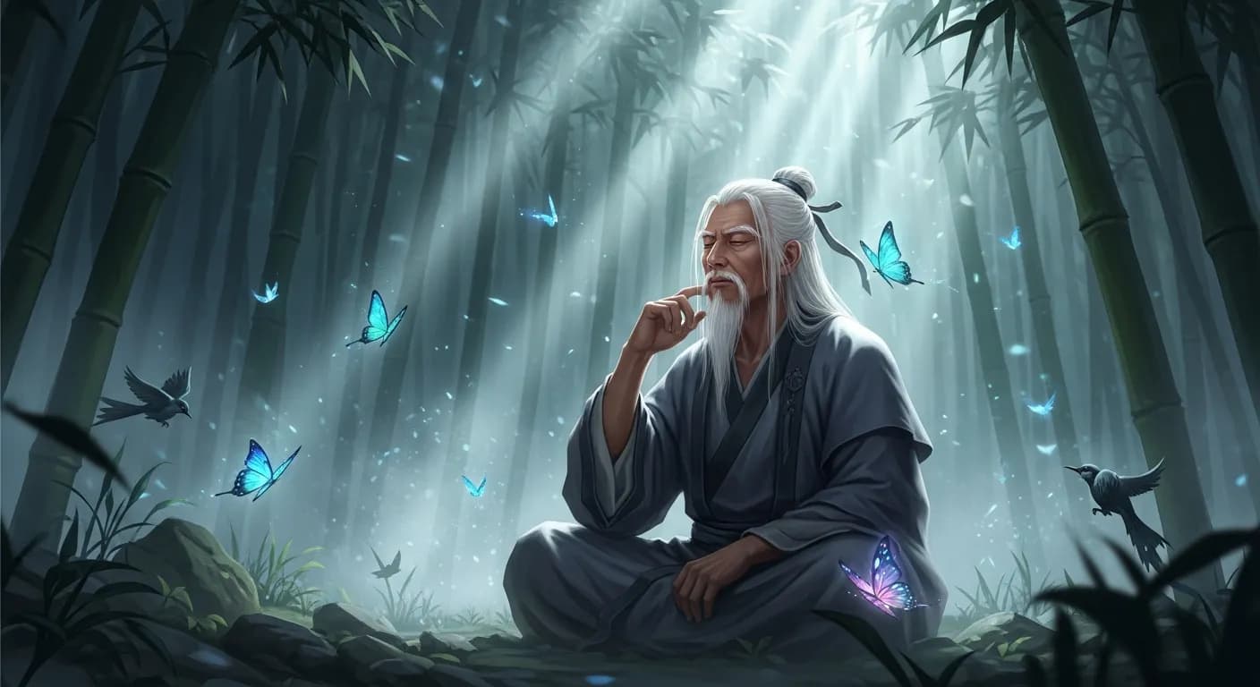 「荘子」「いかなる人も夢を見ている限り、それが夢であることに気づかない。」の画像