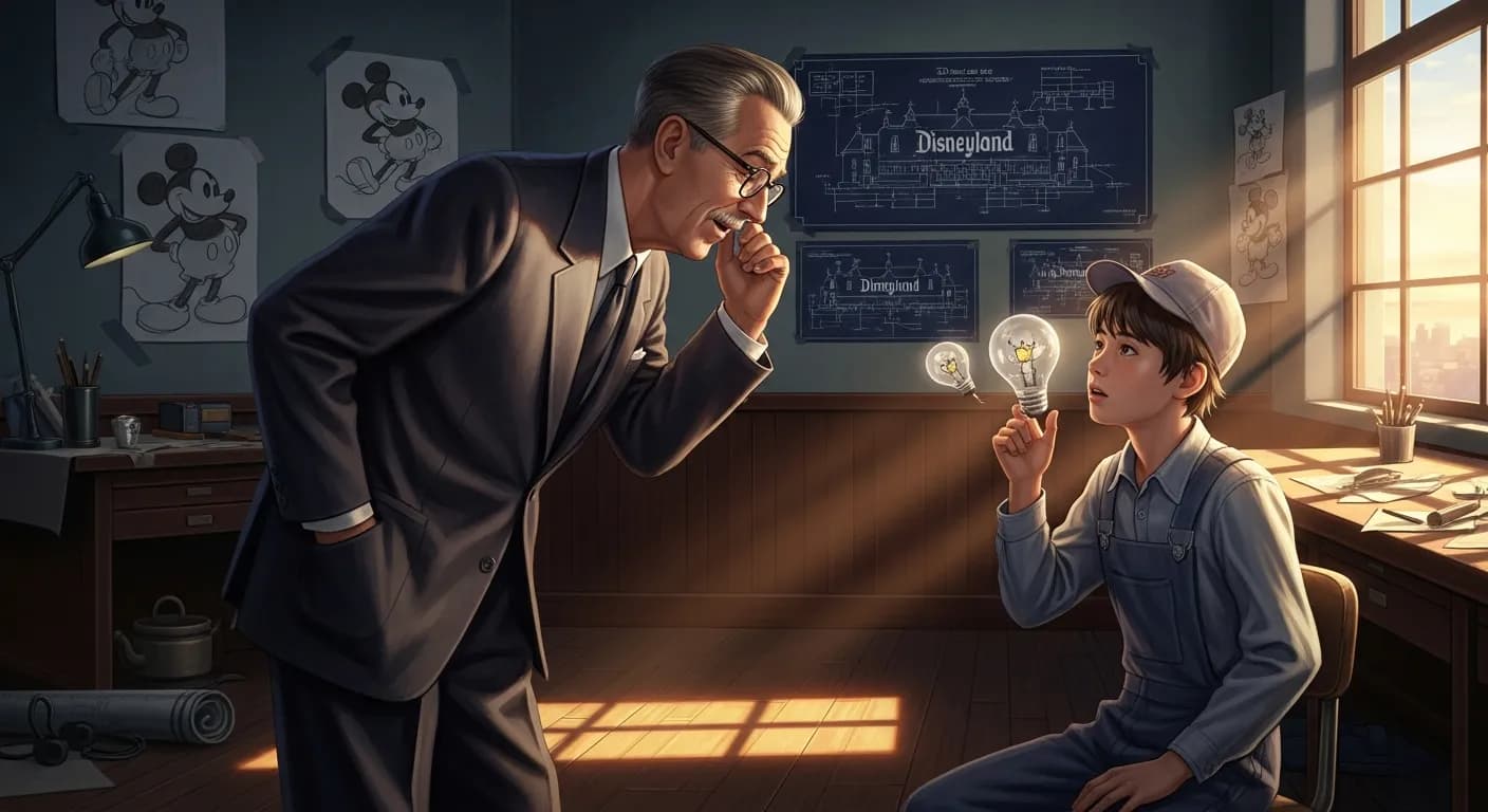 「ウォルト・ディズニー」「もし清掃作業員が良いアイデアを持っていれば、私は彼のアイデアを採用する。
私は権威をひけらかしはしない。
普通の人たちの意見を大切にする。」の画像