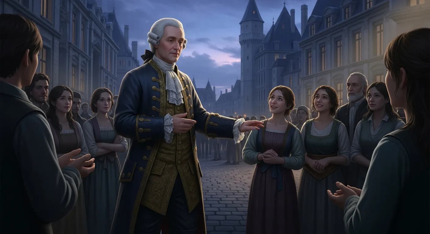 「シャルル・ド・モンテスキュー」「真に偉大な人間になるためには、人々の上に立つのではなく、彼らと共に立たなければならない。」の画像