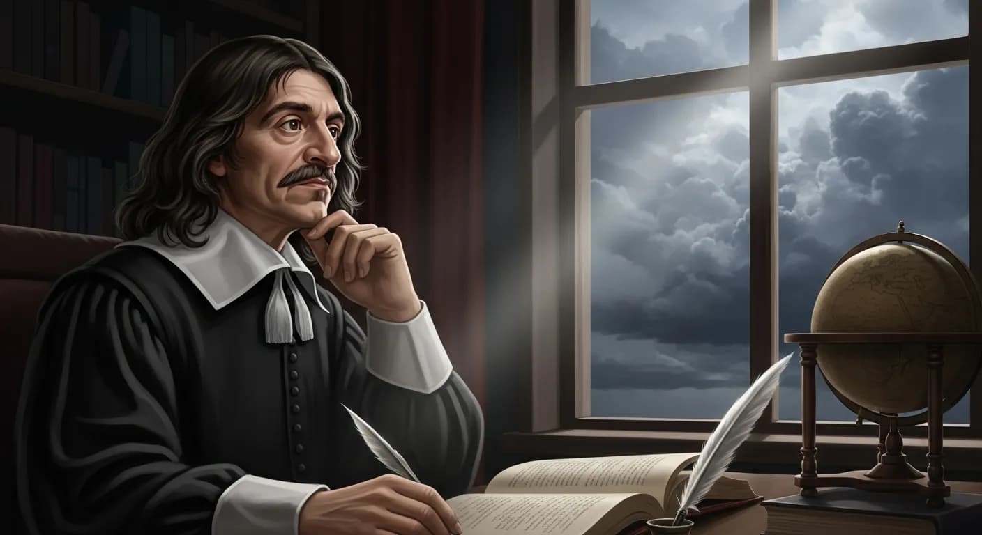 「ルネ・デカルト」「ひとたびでもわれわれを欺いたものを完全には信じないことは思慮深さのしるしである。」の画像