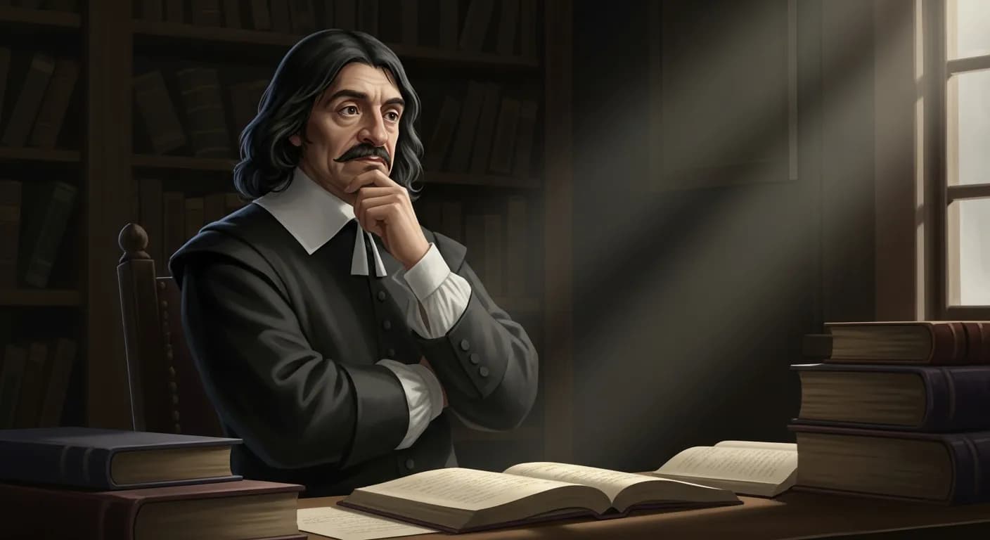 「ルネ・デカルト」「疑いは知のはじまりである。」の画像