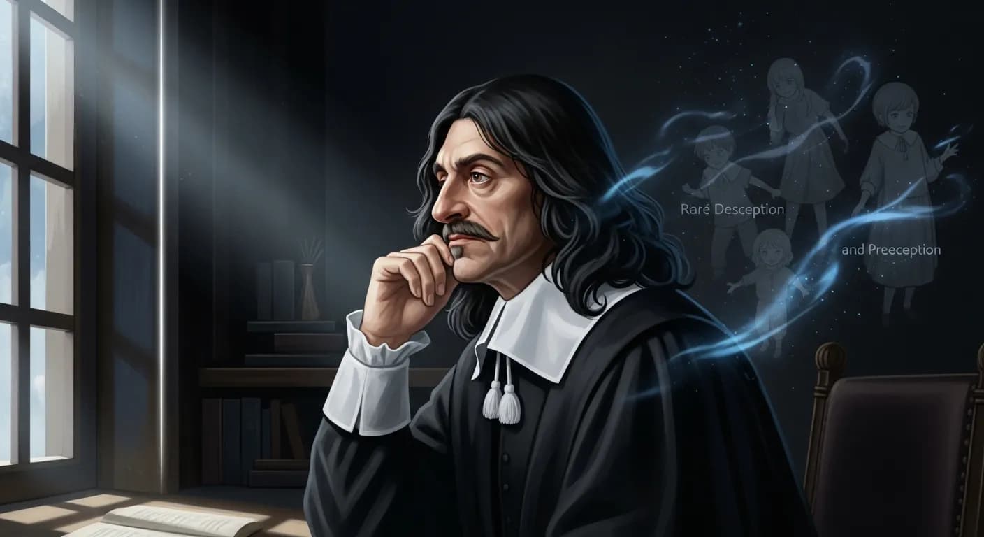 「ルネ・デカルト」「人間の誤りの主な原因は、幼少期に身に付いた偏見である。」の画像