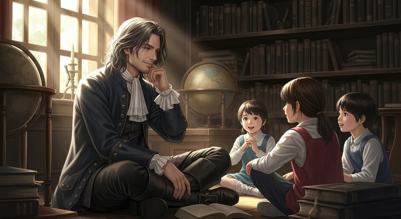 「ジョン・ロック」「大人の議論よりも、子供たちの予期しない質問から教えられるところが多い。」の画像