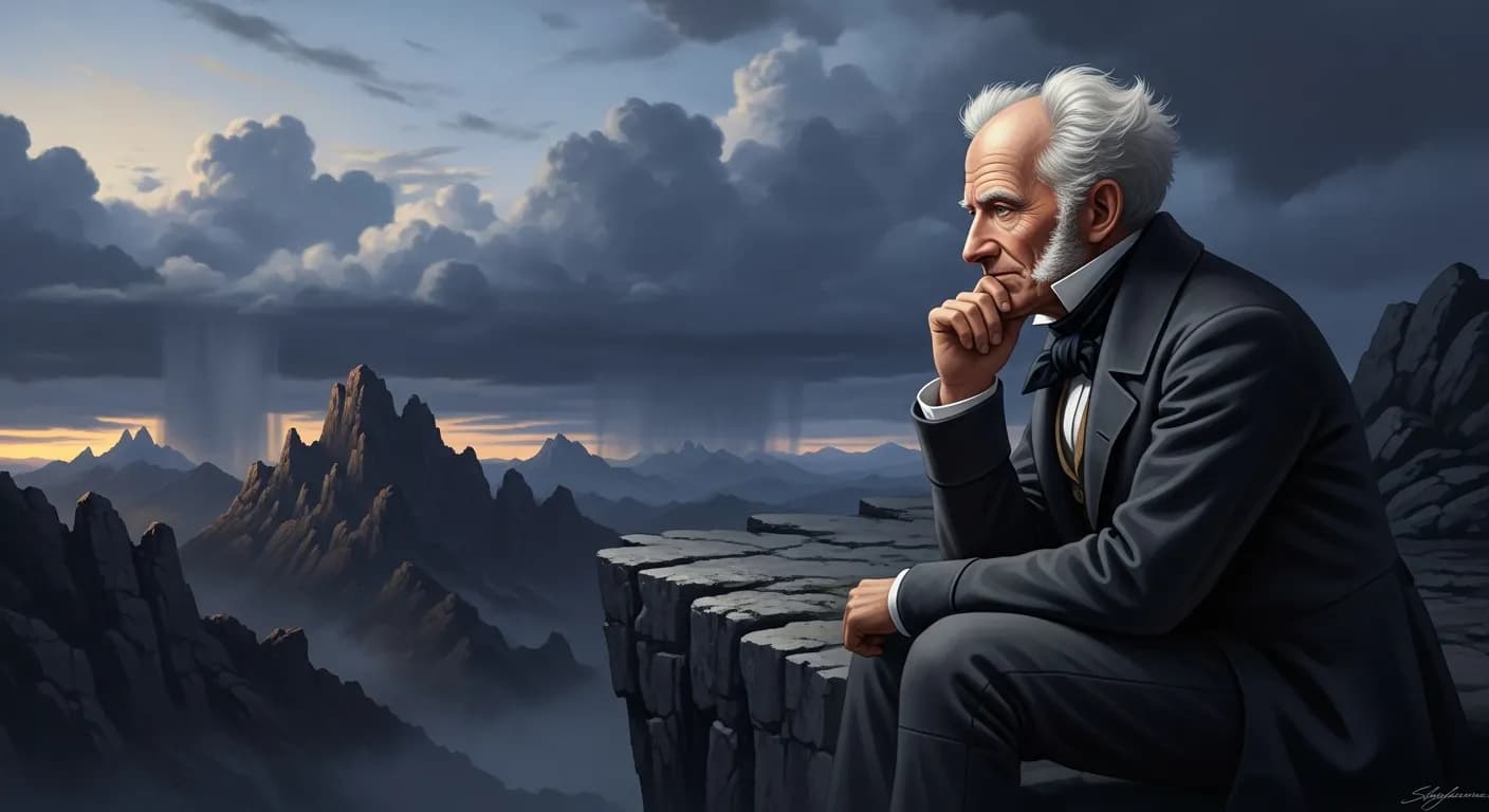 「アルトゥル・ショーペンハウアー」「あきらめを十分に用意することが、人生の旅支度をする際に何よりも重要だ。」の画像