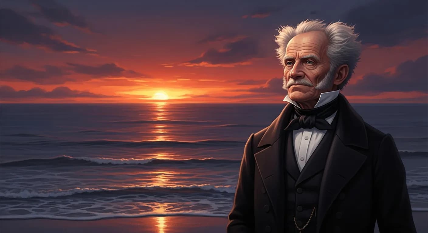 「アルトゥル・ショーペンハウアー」「富は海水のようなものだ。
飲めば飲むほどに渇きをおぼえる。
名声についても同じである。」の画像