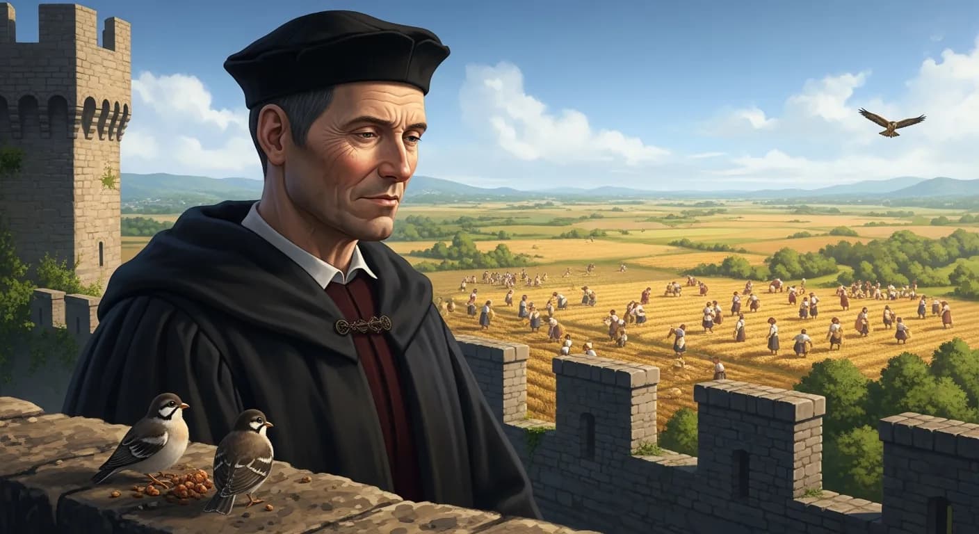 「ニッコロ・マキャヴェッリ」「人間は往々にして小鳥のような行動を取る。
小鳥は目の前の餌だけに注意を奪われ、鷹が頭上を飛んでいるのに気付かない。」の画像