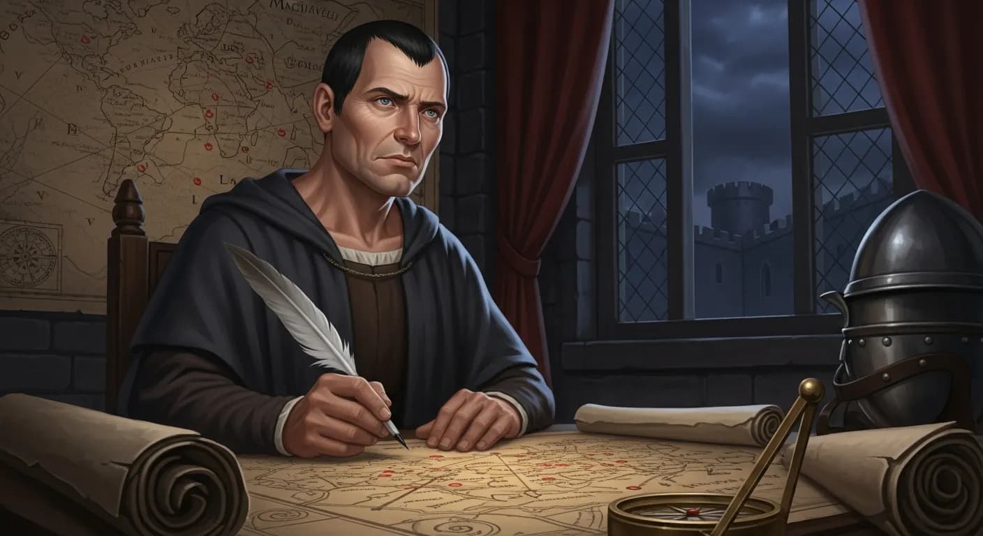 「ニッコロ・マキャヴェッリ」「敵の計略を見抜くことほど、指揮官にとって重要なことはない。」の画像