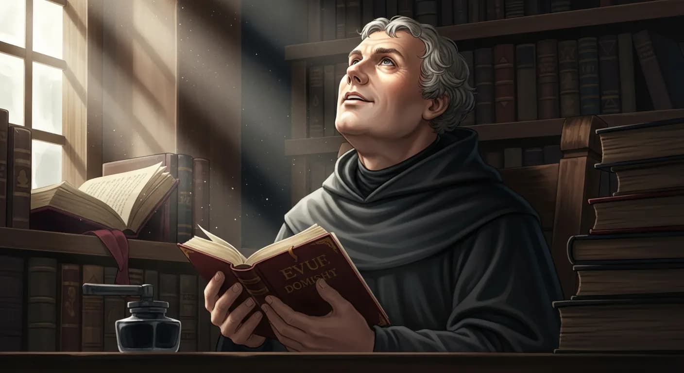 「マルティン・ルター」「心から信ずることによって、人間は正しく、また義とせられる。」の画像