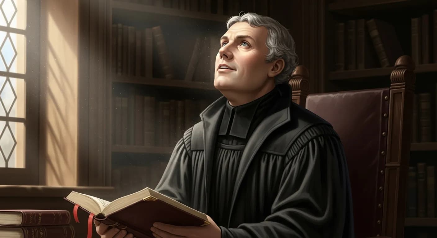 「マルティン・ルター」「神がその人を通じてある偉大な行為を望むかのように、誰でもが行動するべきである。」の画像