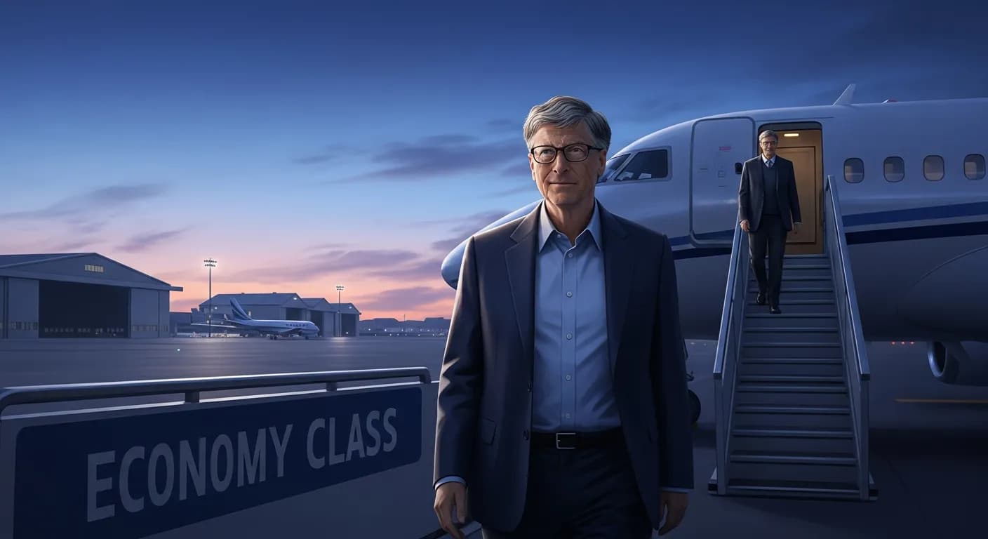 「ビル・ゲイツ」「なぜファーストクラスに乗らないかって、だってエコノミーでも到着する時間は同じだろ。」の画像