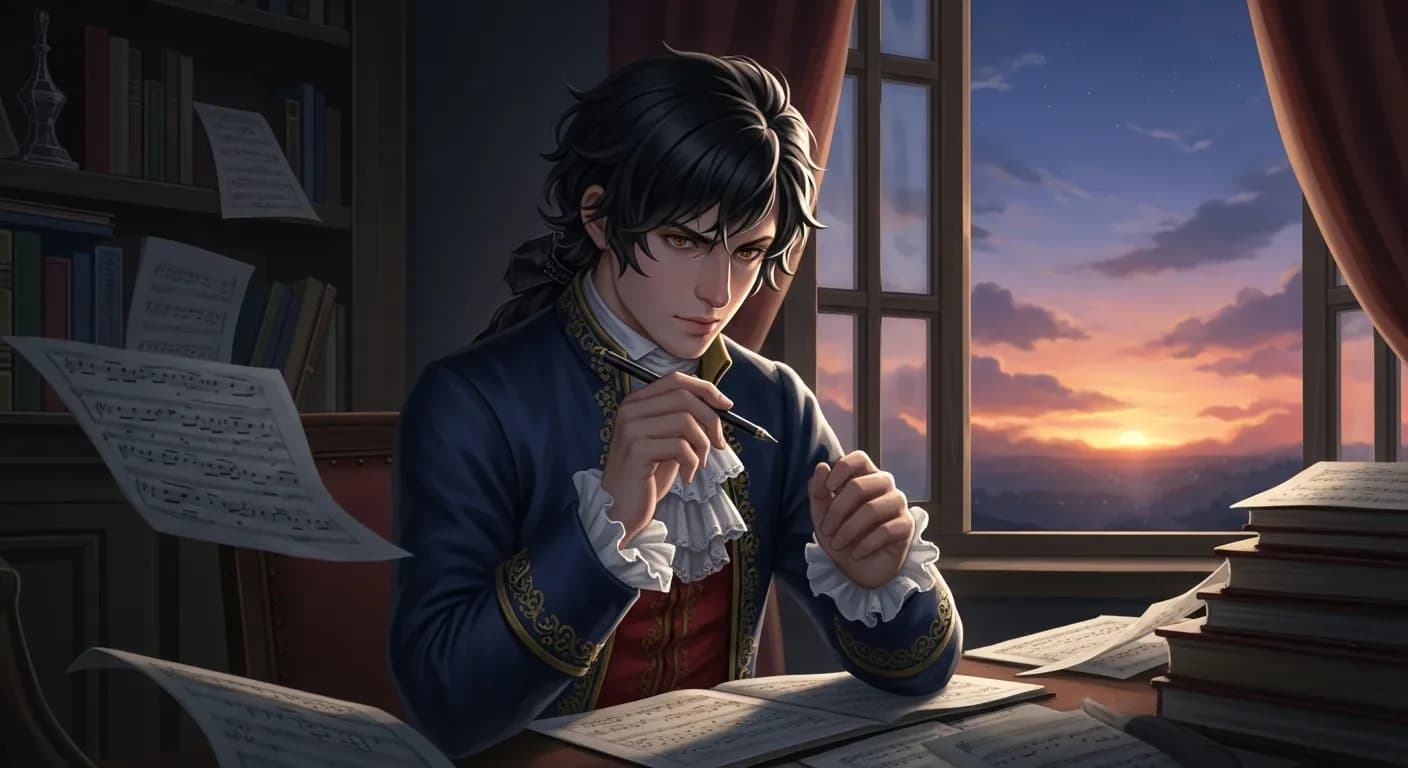 「ヴォルフガング・アマデウス・モーツァルト」「わたしは何事も最後までやり遂げる人間だ。」の画像