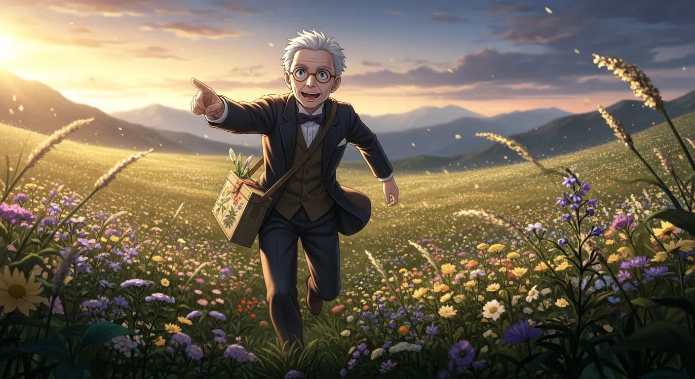 「牧野富太郎」「大学を出て何処へ行く?
モウよい年だから隠居する?
トボケタこと言うナイ、われらの研究はマダ終わっていないで尚前途遼遠(ぜんとりょうえん)ダ。
マダ自分へ課せられた使命ははたされていないから、これから...」の画像