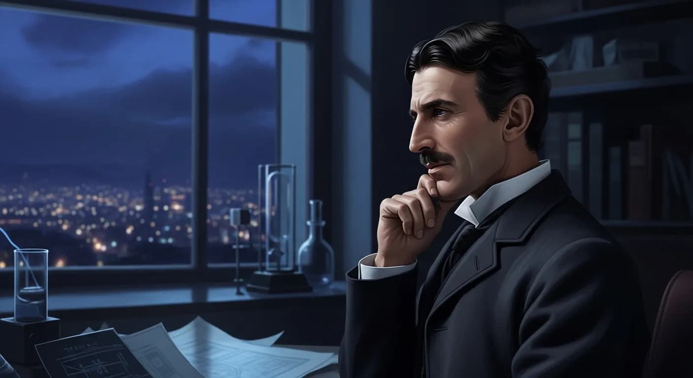 「ニコラ・テスラ」「愛とは作るものではく、与えるものである。」の画像