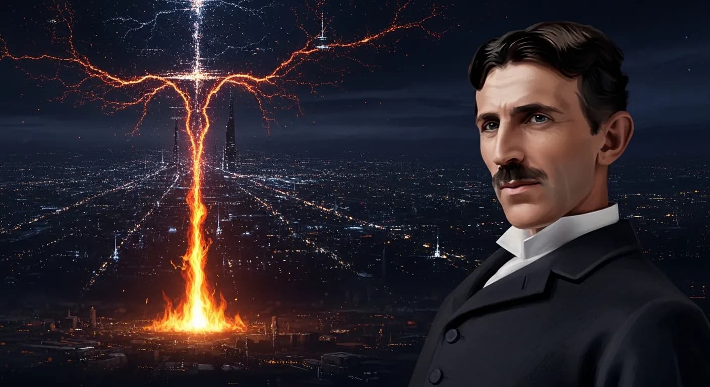 「ニコラ・テスラ」「文明の広がりはたき火のようなものだ。
初めに微弱な火花、次にちらつく炎、そして強烈な火炎と、スピードとパワーが増え続ける。」の画像