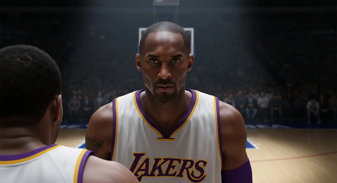 「コービー・ブライアント」「トラッシュトーク(汚い言葉や挑発で相手選手の心理面を揺さぶる作戦)はあまりしない。
でもやるときは急所を突く。」の画像