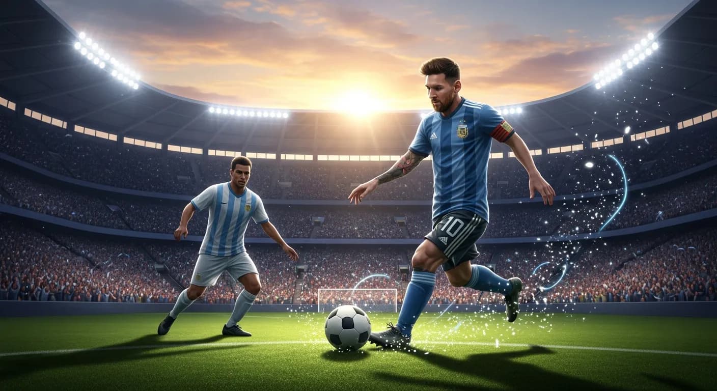 「リオネル・メッシ」「わたしはプレーについて考えたり、思い描くことはない。
その瞬間にひらめいたことをする。
直感だ。
いつもそうだった。」の画像