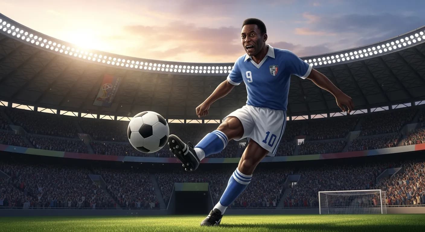 「ペレ」「ワールドカップは優秀な選手、そして偉大な選手を見極めるのにとても重要なものだ。
それは偉大な選手のテストの場ともいえる。」の画像