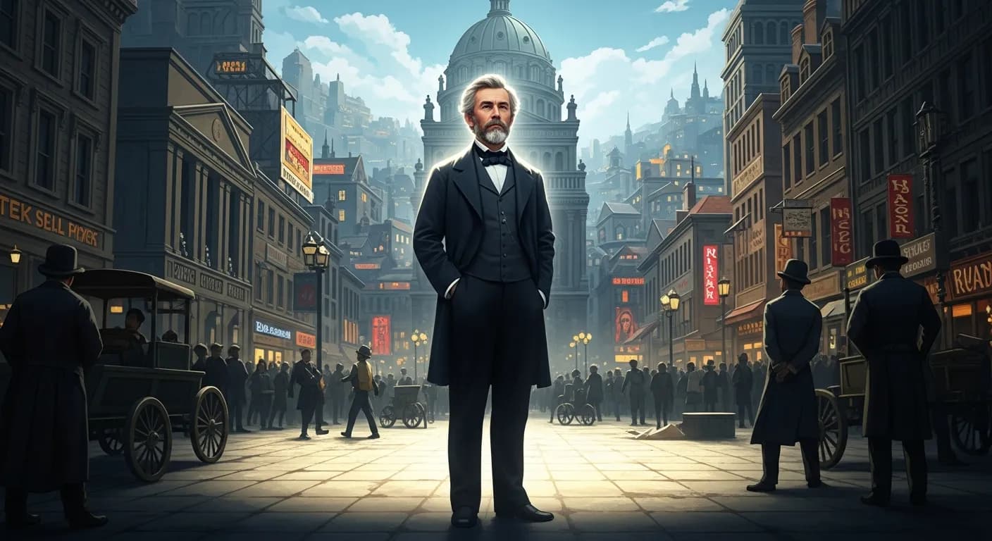 「ラルフ・ワルド・エマーソン」「世間一般の考えに従って生活することはごく易しい。 また、自分の事だけ考えて孤独の生活を送る事もごく易しい。 だが悟りを開いた人間とは、群集の真っ只中にありながらも、 自立の醍醐味を心ゆくまで味わうこと...」の画像