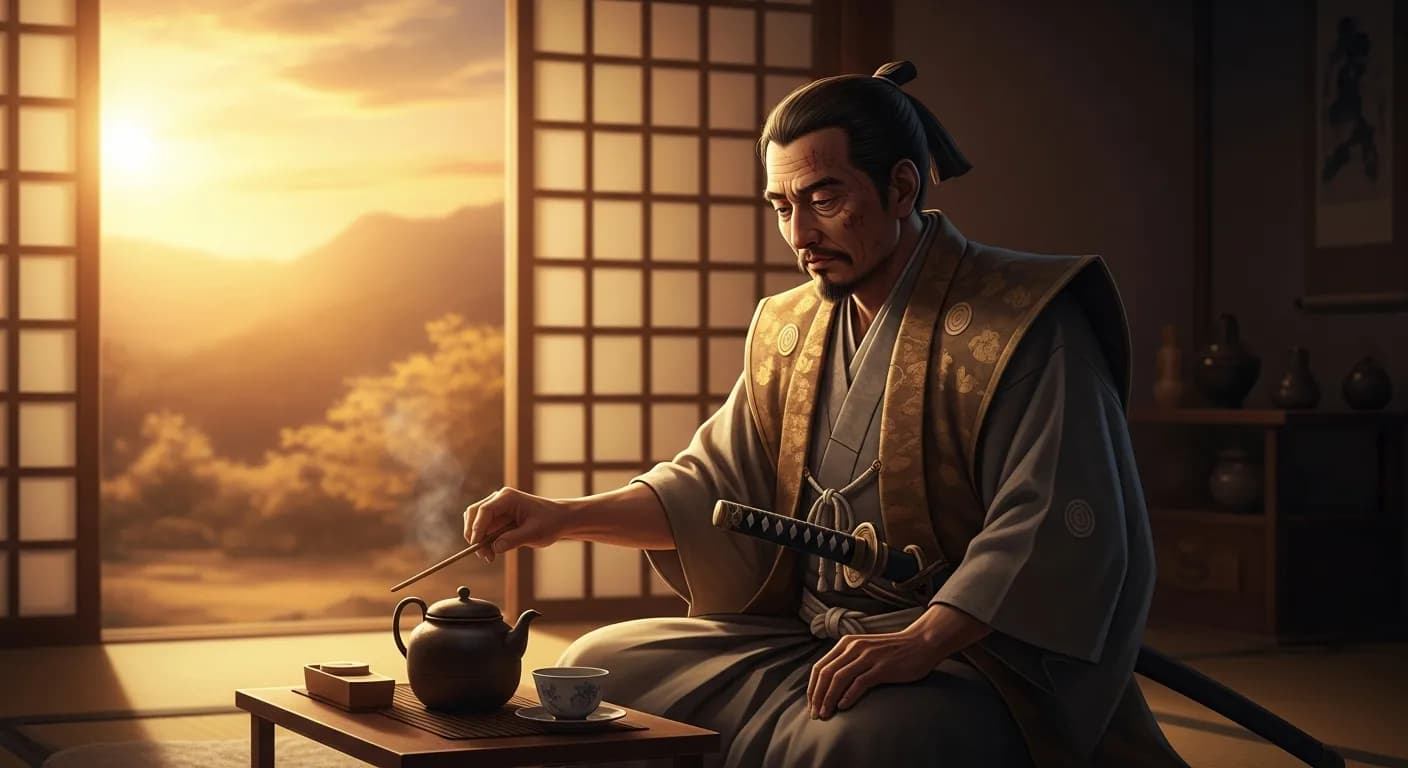 「豊臣秀吉」「この黄金の輝きも
茶の一服に勝るものかな」の画像