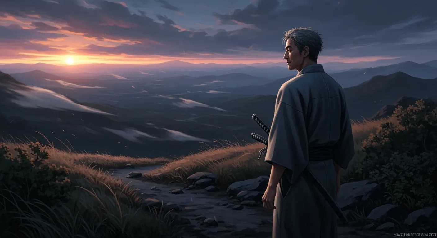 「宮本武蔵」「何れの道にも、別れを悲しまず。」の画像