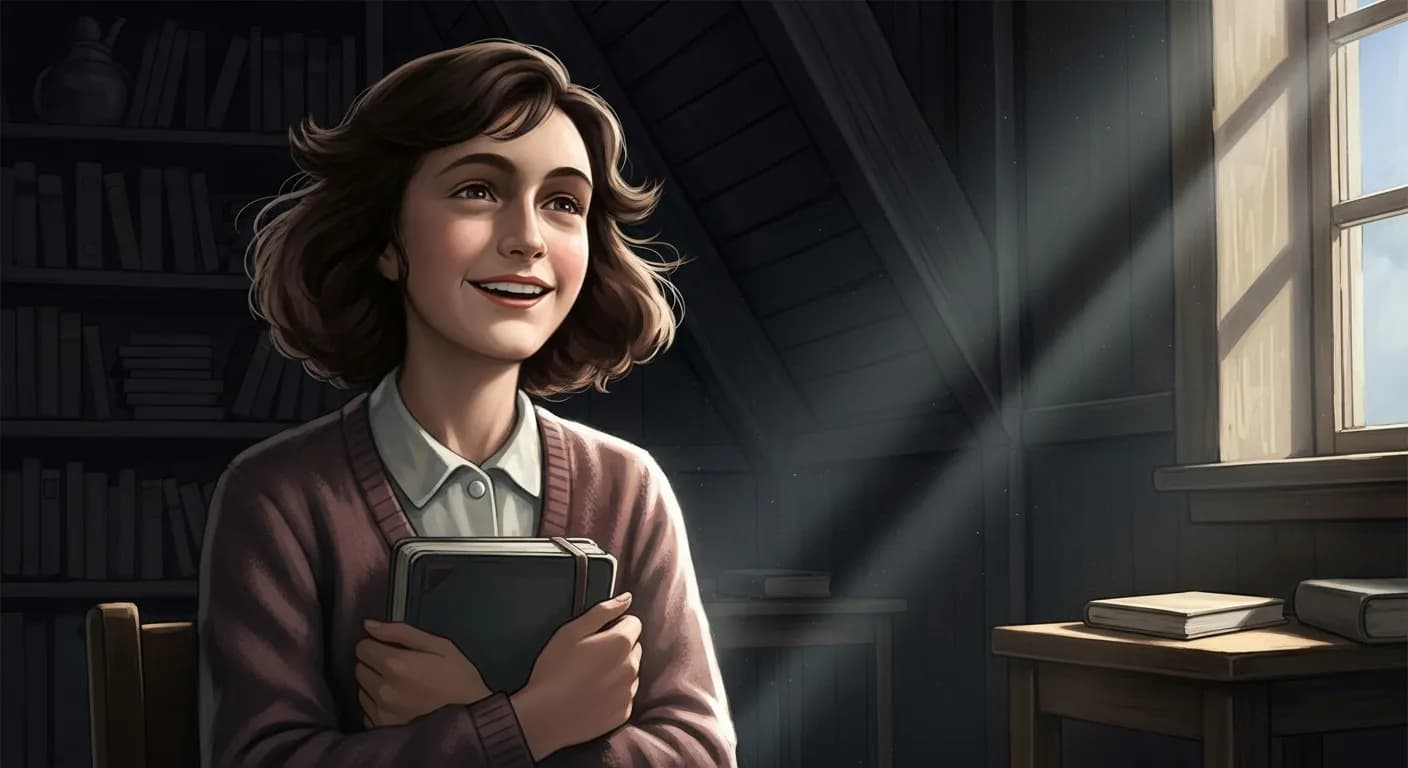 「アンネ・フランク」「与えることで貧しくなった人はいまだかつて一人もいません。」の画像