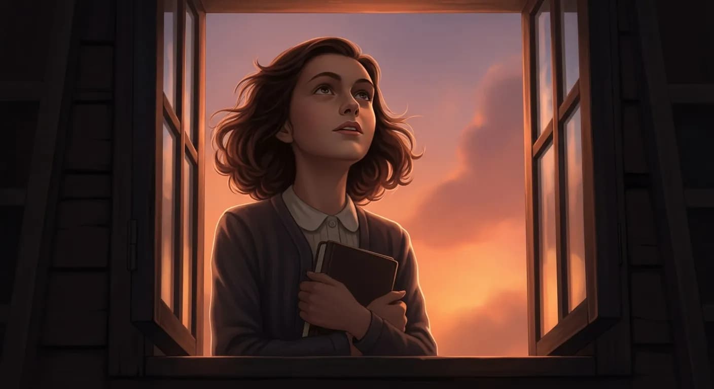 「アンネ・フランク」「私達は皆、幸せになることを目的に生きています。
私たちの人生は一人ひとり違うけれど、されど皆同じなのです。」の画像