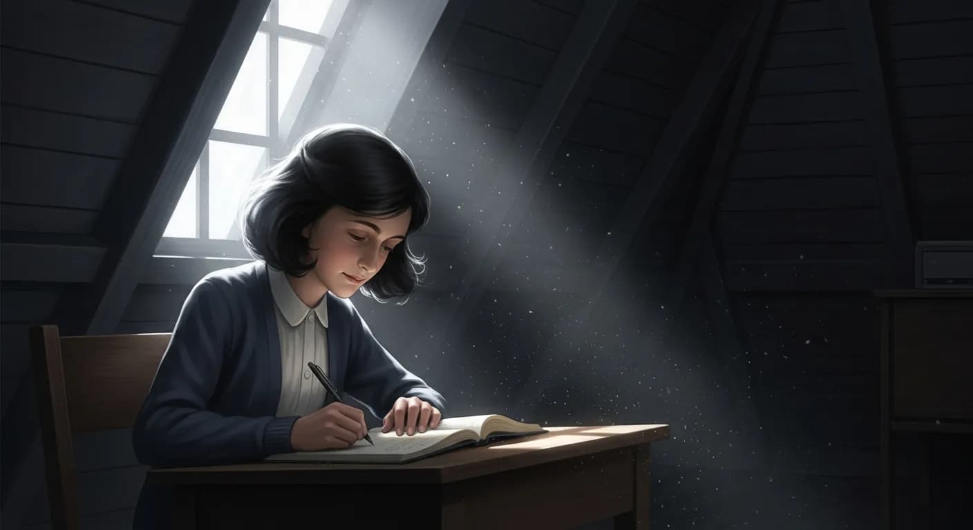 「アンネ・フランク」「怠慢は魅力的に見えるけど、満足感を与えてくれるのは働くこと。」の画像