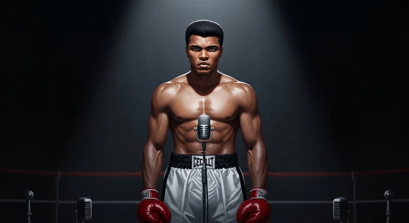 「モハメド・アリ」「私が心から恐れるのは神の法だけだ。
人が作った法はどうでもいいと言うつもりはないが、私は神の法に従う。
何の罪も恨みもないべトコンに、銃を向ける理由は私にはない。」の画像