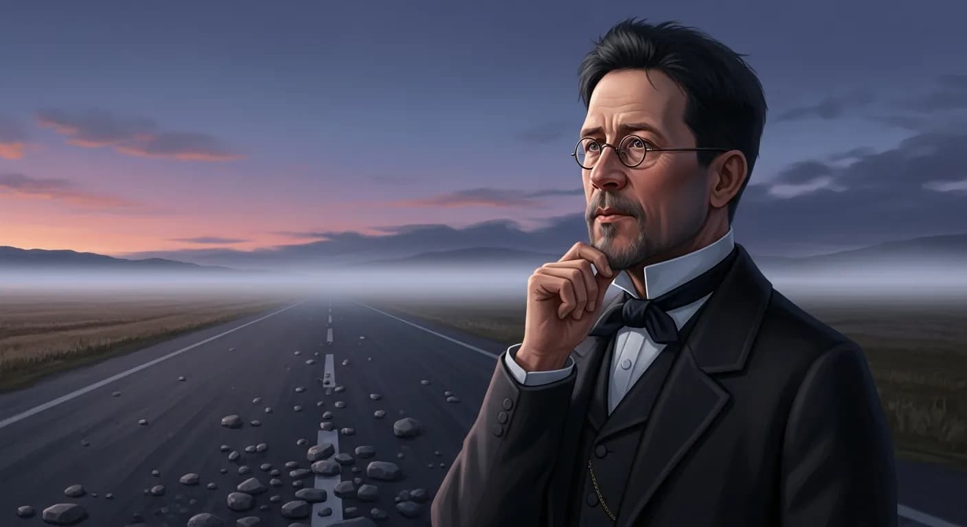 「アントン・チェーホフ」「平らな道でもつまずくことがある。 人間の運命もそうしたものだ。 神以外に誰も真実を知るものはないのだから。」の画像