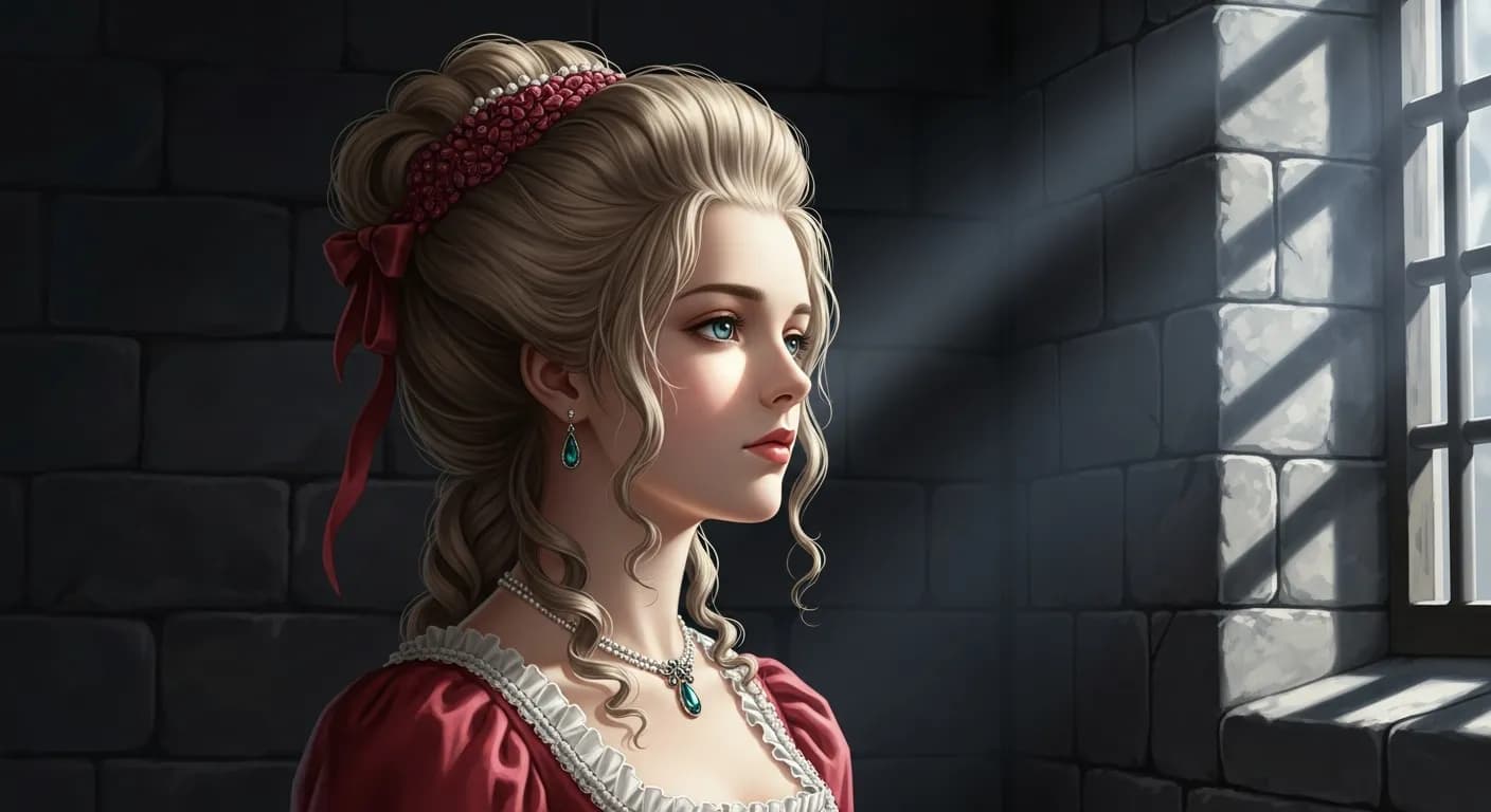 「マリー・アントワネット」「さようなら、わたしの子どもたちよ、永遠に。
わたしはあなたの父のところへ行くのよ。」の画像