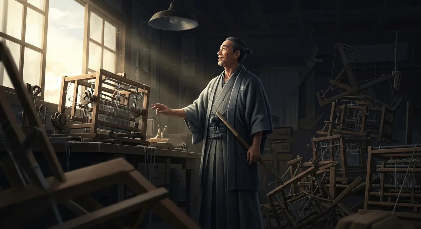 「豊田佐吉」「あきらめなければ必ず道はある。
必ず。」の画像