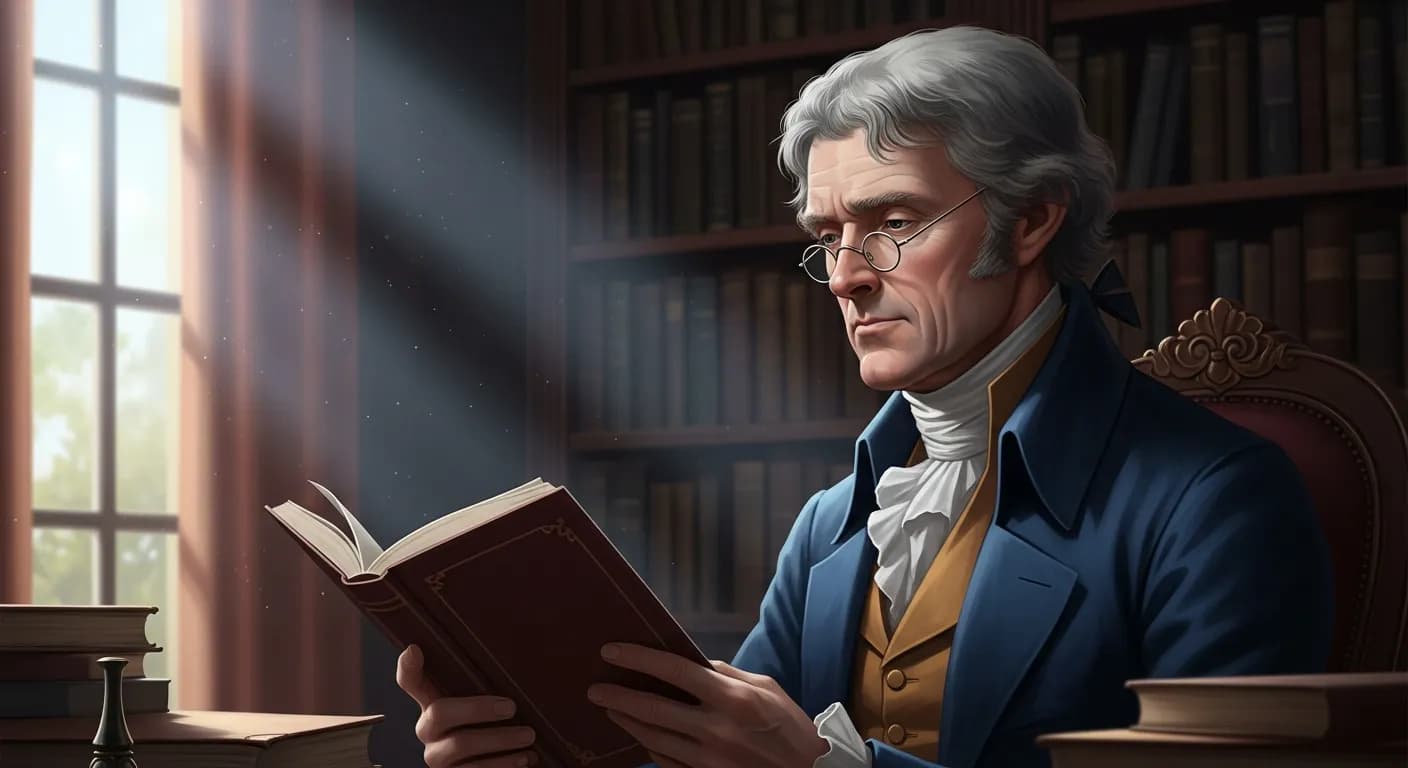 「トーマス・ジェファーソン」「幸せを与えてくれるのは、富でも豪華さでもなく、穏やかさと仕事である。」の画像