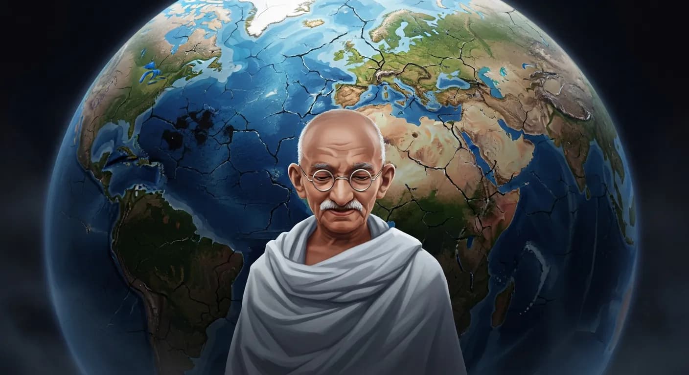 「マハトマ・ガンディー」「「目には目を」という考え方では、世界中の目をつぶしてしまうことになる。」の画像