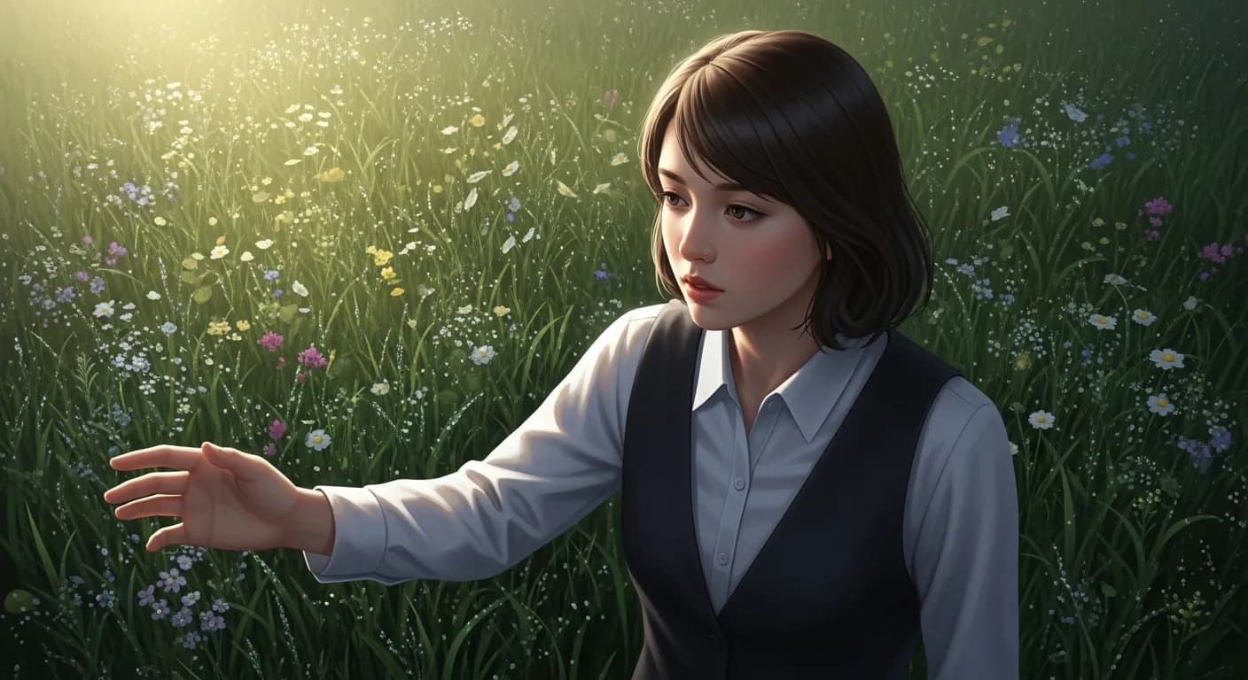 「ヘレン・ケラー」「もし幸福な生活を送りたいと思う人々がほんの一瞬でも胸に手を当てて考えれば、心の底からしみじみと感じられる喜びは、足下に生える雑草や朝日にきらめく花の露と同様、無数にあることがわかるでしょう。」の画像