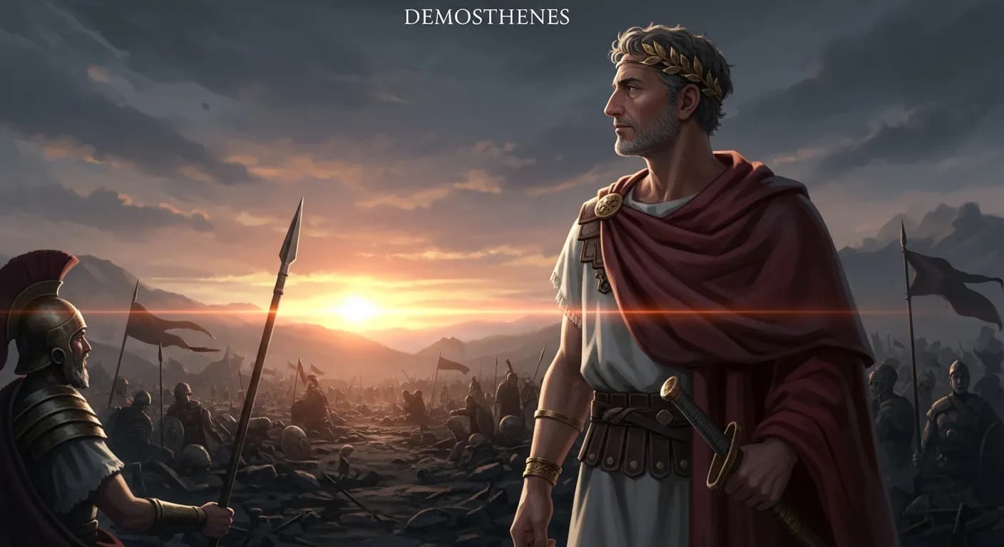 「デモステネス」「逃げた者はもう一度戦える。」の画像