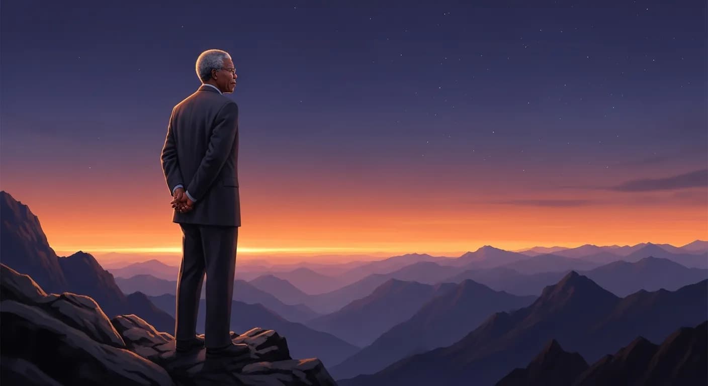 「ネルソン・マンデラ」「大きな山に登ってみると、人はただ、さらに登るべきたくさんの山があることを見出す。」の画像