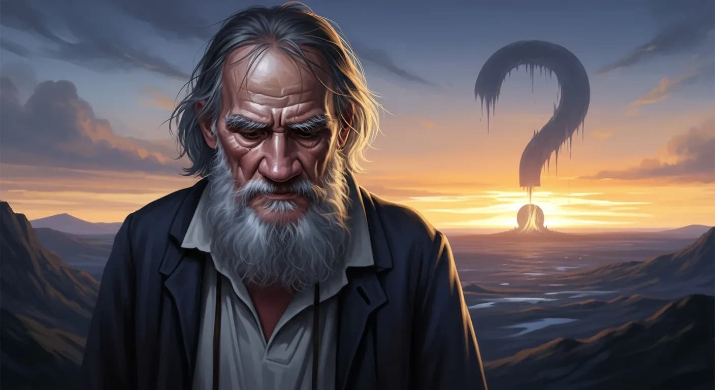 「レフ・トルストイ」「人生の意義を探し求めようとしない者がいるならば、その人間は生きながら死んでいるのだ。」の画像