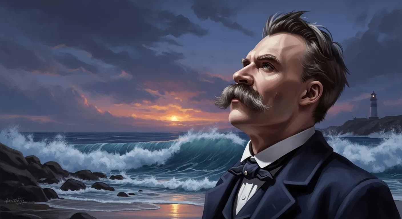 「フリードリヒ・ニーチェ」「人生に対してもっと大きい信頼を寄せているなら、おまえたちはこれほど瞬間に身を委ねることもないだろうに。」の画像