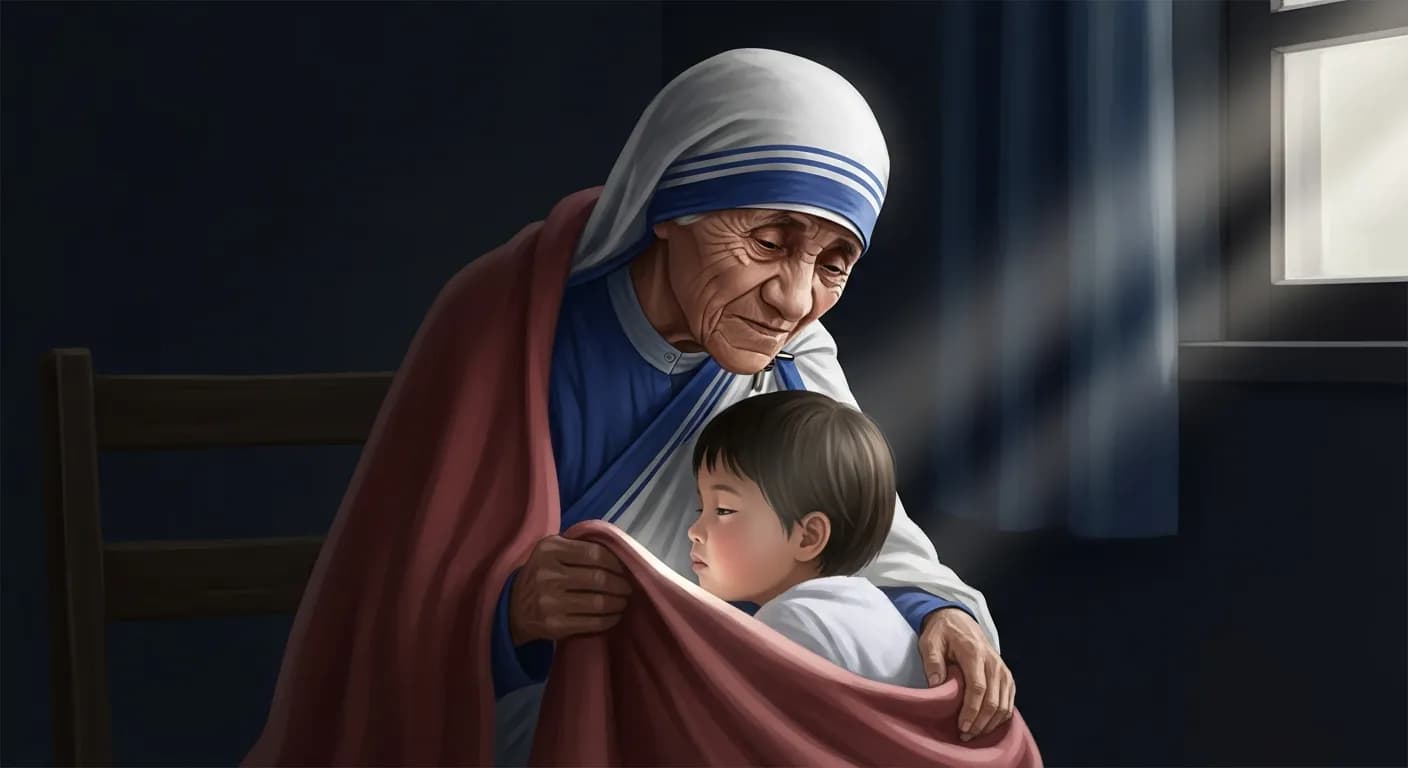 「マザー・テレサ」「私たちは、この世で大きいことはできません。
小さなことを大きな愛をもって行うだけです。」の画像