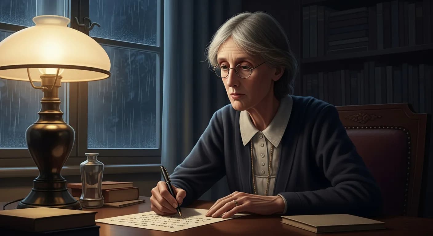 「ヴァージニア・ウルフ」「自分のたいしたこともない考えに終止符を打ったところで、誰も困りはしない。」の画像