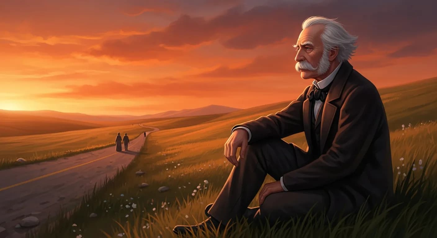 「イワン・ツルゲーネフ」「疲れた人は、しばし路傍の草に腰を下ろして、道行く人を眺めるがよい。
人は決してそう遠くへは行くまい。」の画像